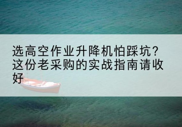 兴化高空作业升降机厂家推荐-选高空作业升降机怕踩坑？这份老采购的实战指南请收好