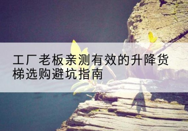 兴化升降货梯怎么选-工厂老板亲测有效的升降货梯选购避坑指南